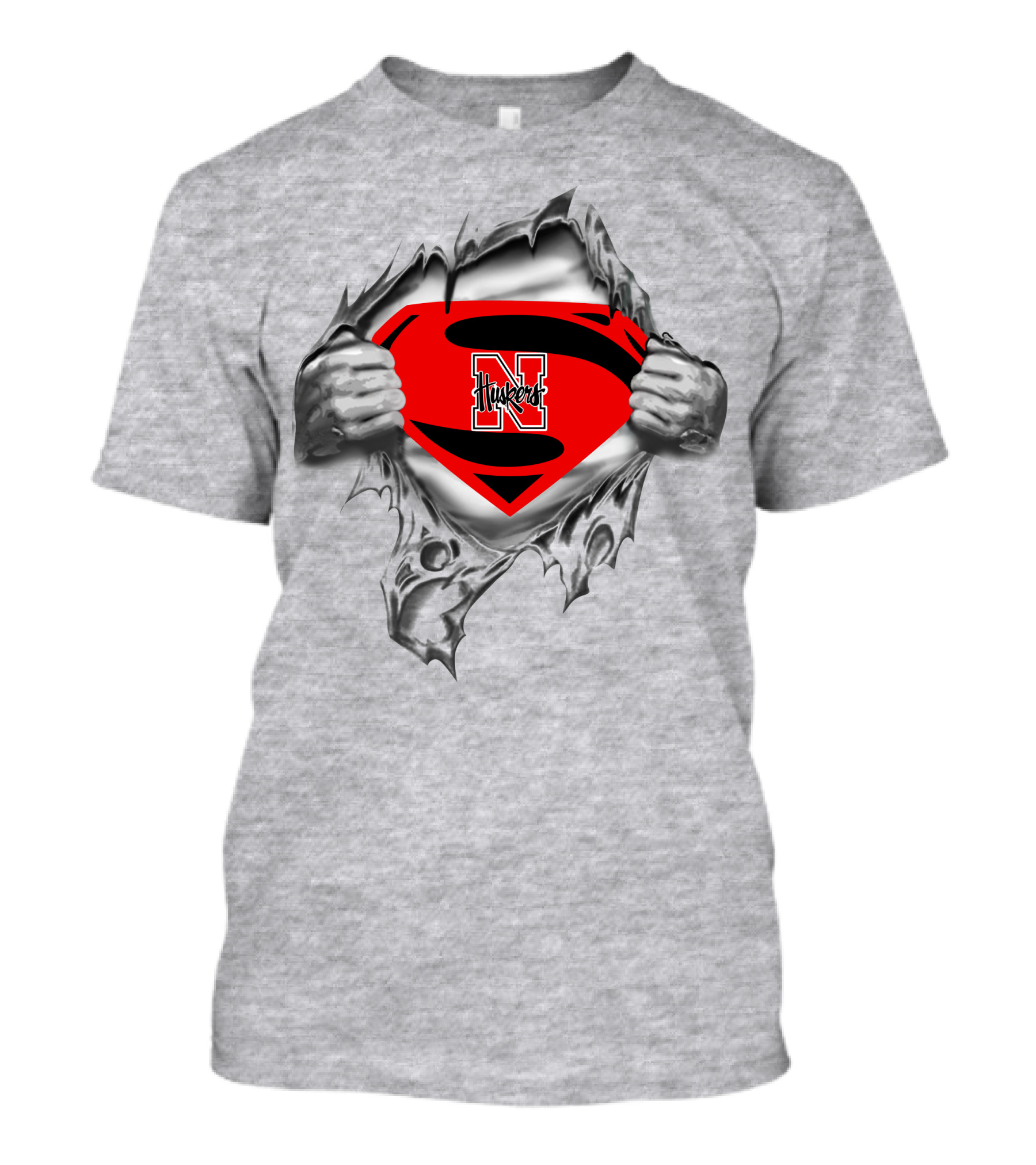 Superman Nebraska Cornhuskers 282 Emblem Strength T-Shirt