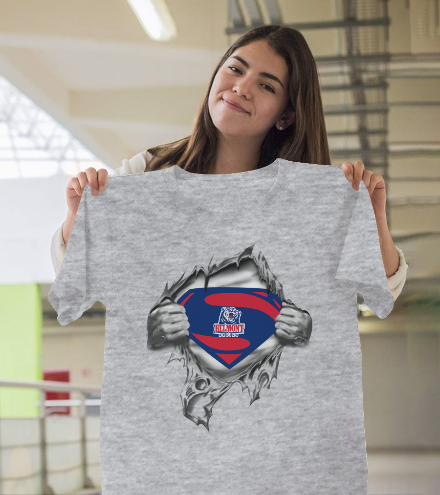 Belmont Bruins Superman Logo Tiger T-Shirt