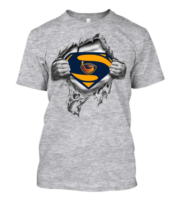 Superman Atlanta Thrashers Logo Reveal T-Shirt