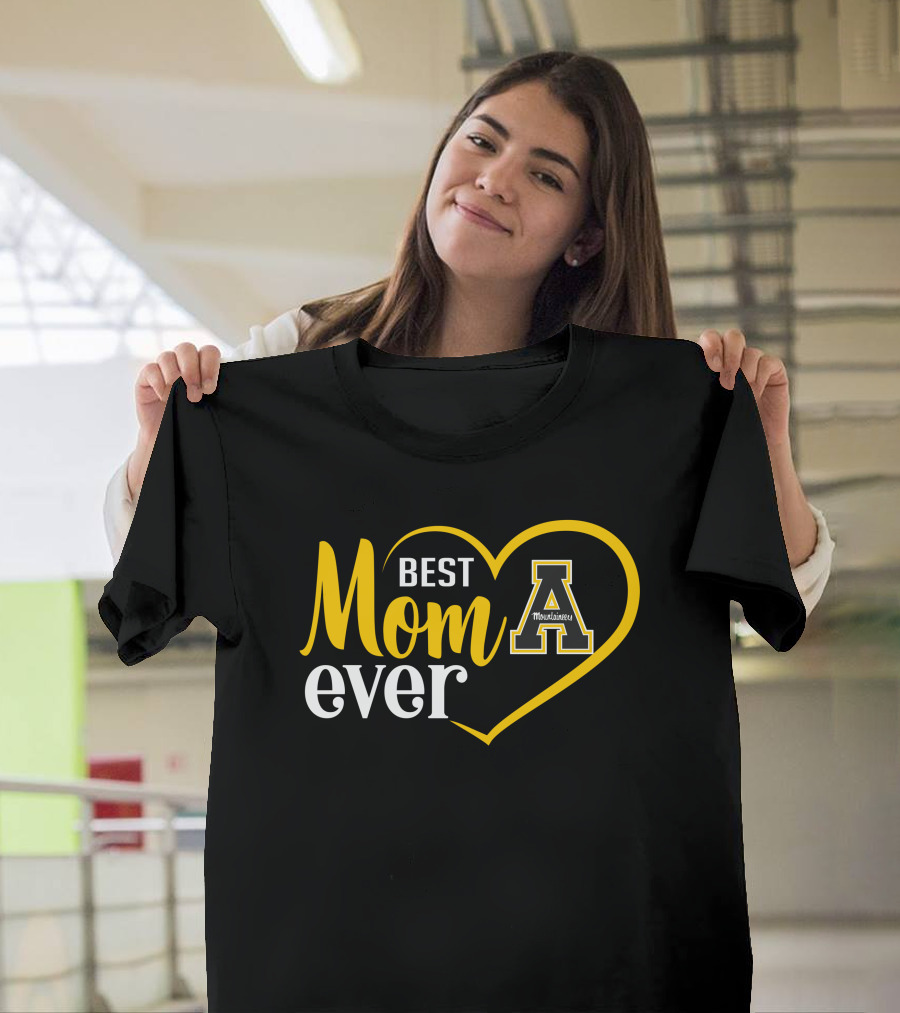 Appalachian State Mountaineers Best Mom Ever Heart T-Shirt