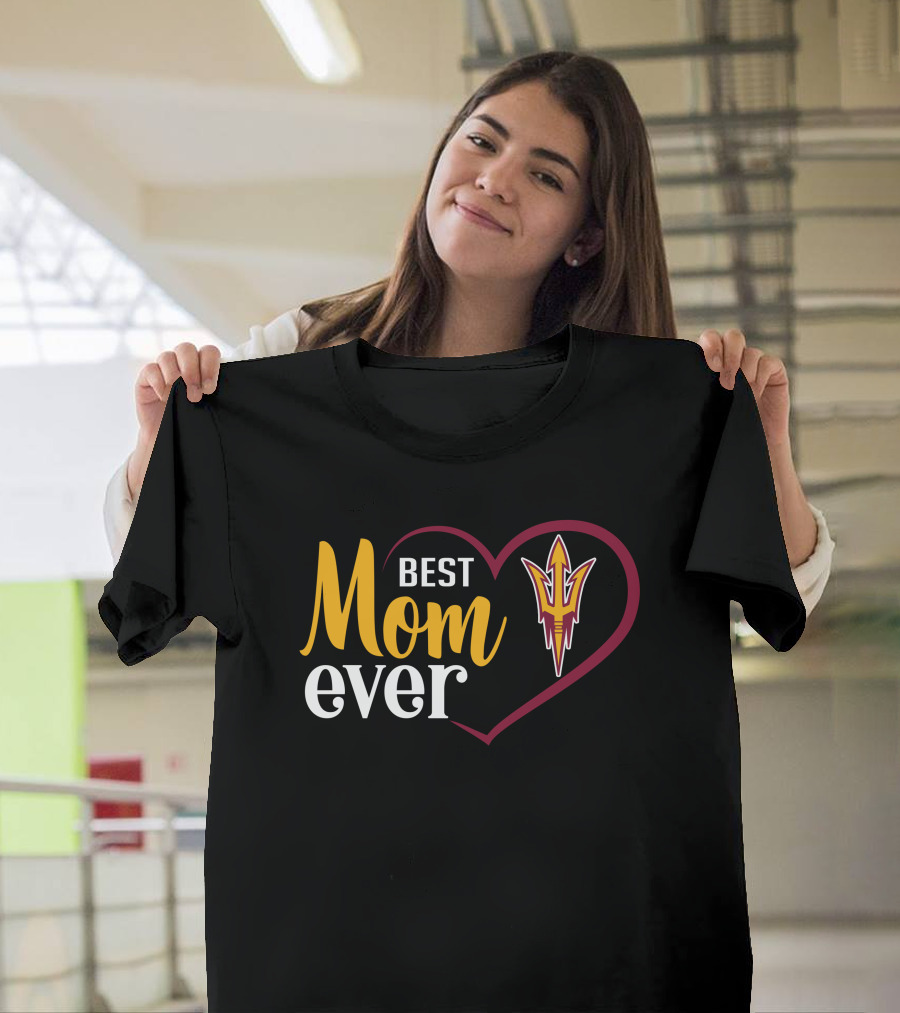 Arizona State Sun Devils Best Mom Ever Heart T-Shirt