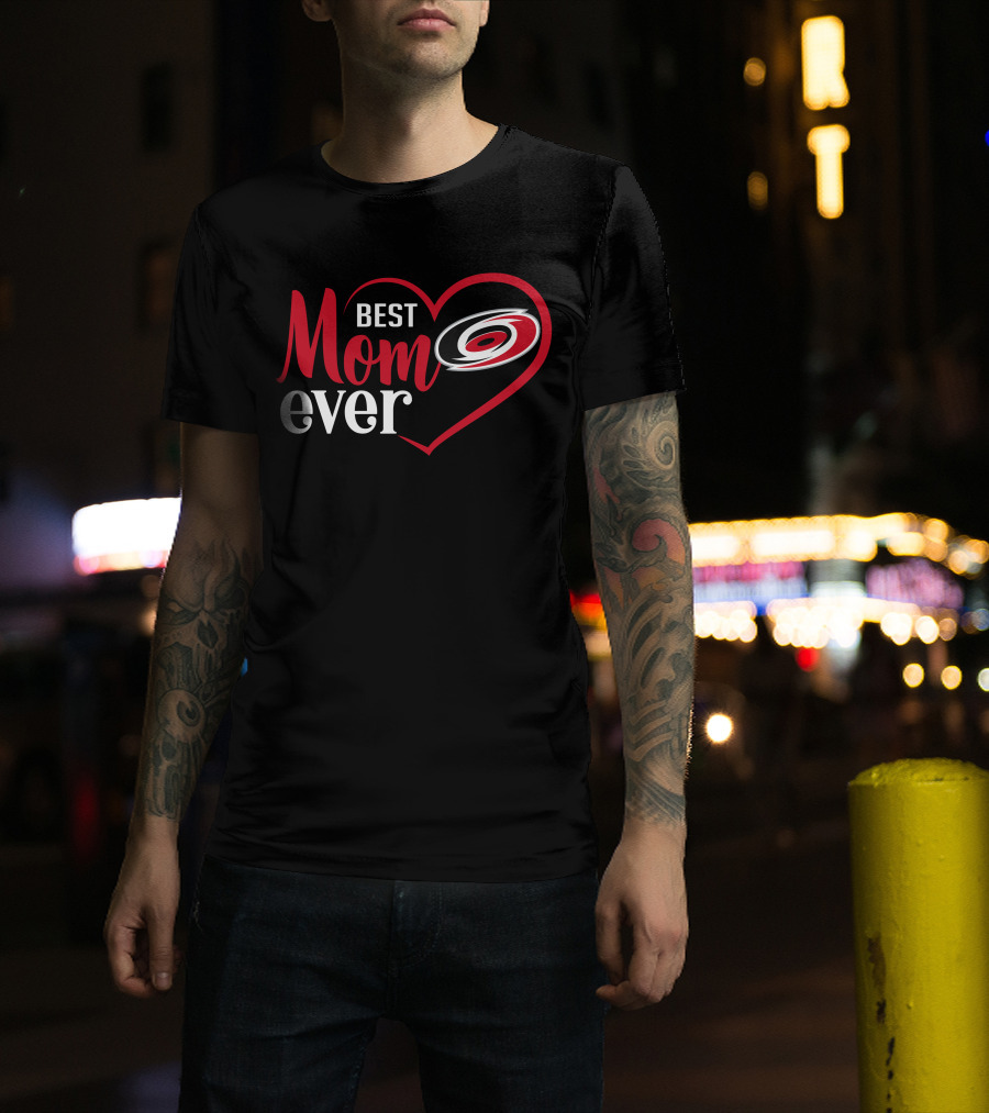 Best Mom Ever Carolina Hurricanes Heart T-Shirt