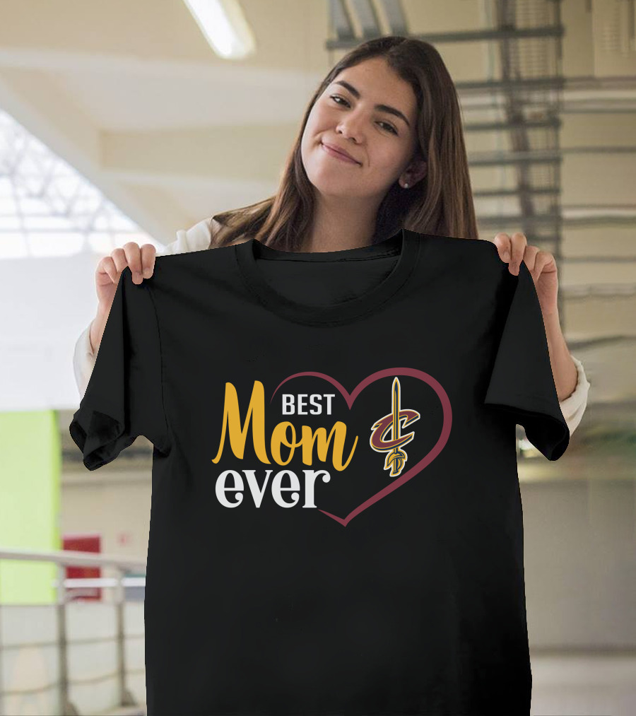 Cleveland Cavaliers Best Mom Ever Heart T-Shirt
