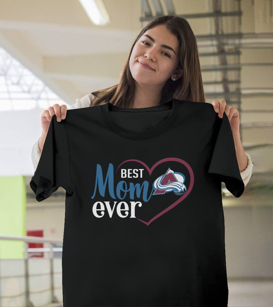 Best Mom Ever Colorado Avalanche Heart T-Shirt