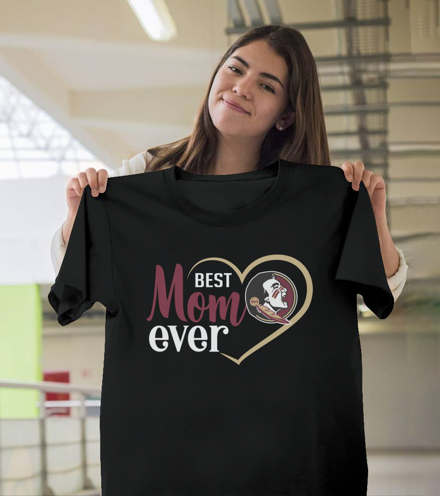 Florida State Seminoles Best Mom Ever Heart T-Shirt
