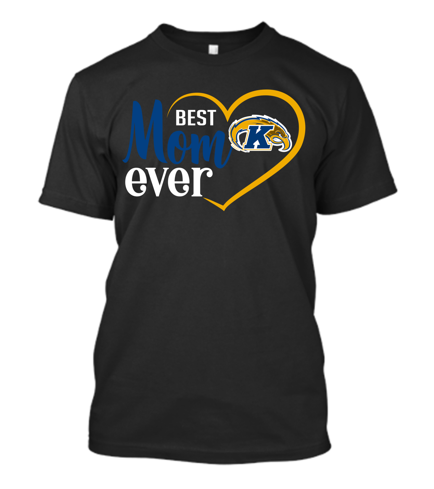 Best Mom Ever Kent State Golden Flashes Heart T-Shirt