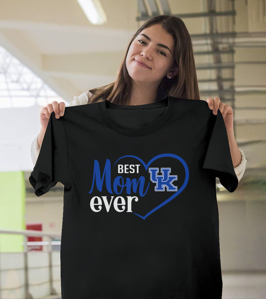 Kentucky Wildcats Best Mom Ever With Uk Heart T-Shirt