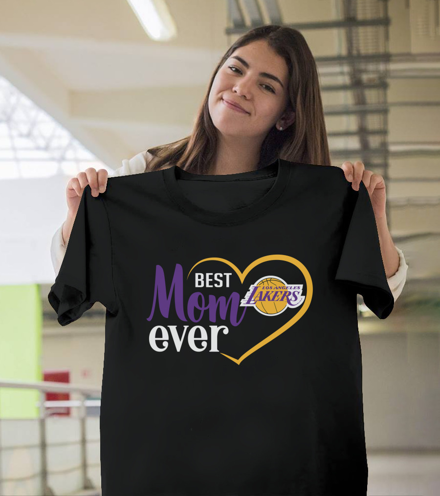 Best Mom Ever Los Angeles Lakers Heart T-Shirt