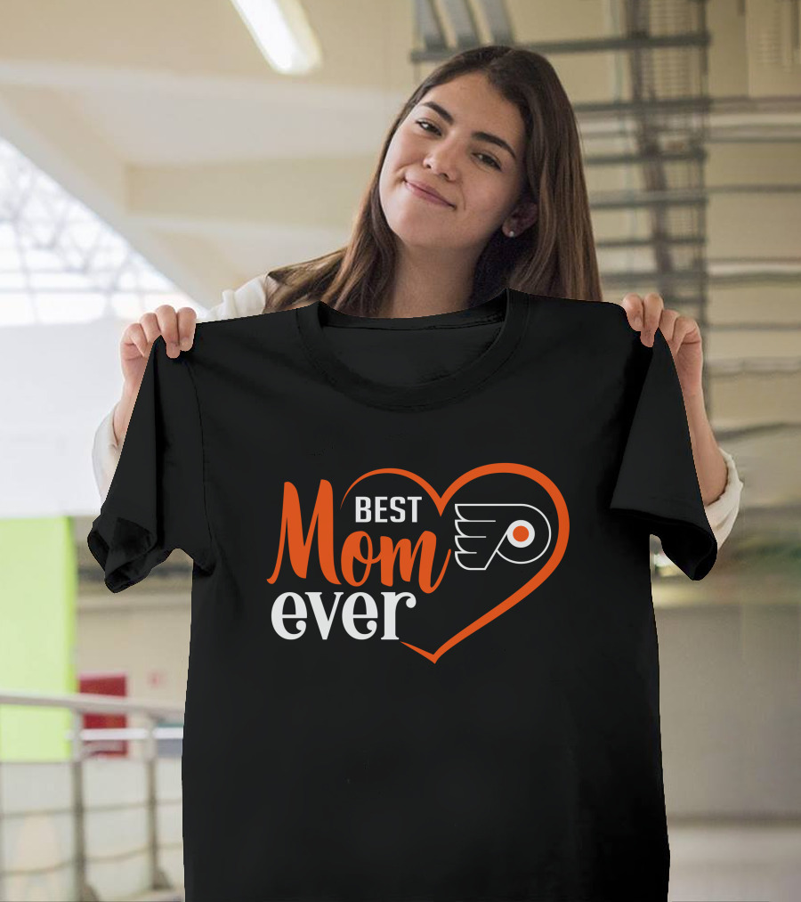 Philadelphia Flyers Best Mom Ever Heart T-Shirt