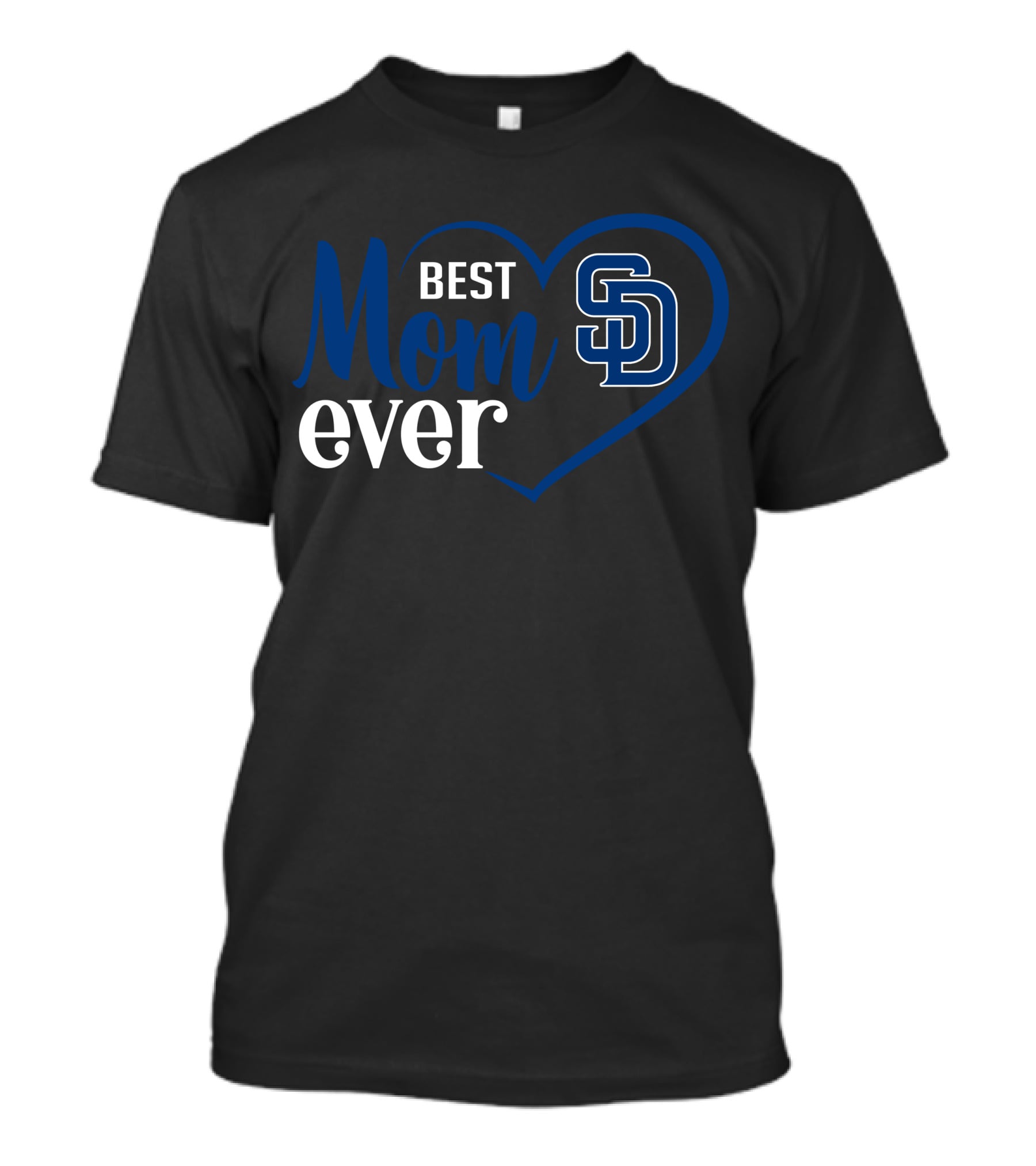 San Diego Padres Best Mom Ever Sd Logo Heart T-Shirt
