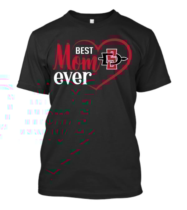 San Diego State Aztecs Best Mom Ever Heart T-Shirt