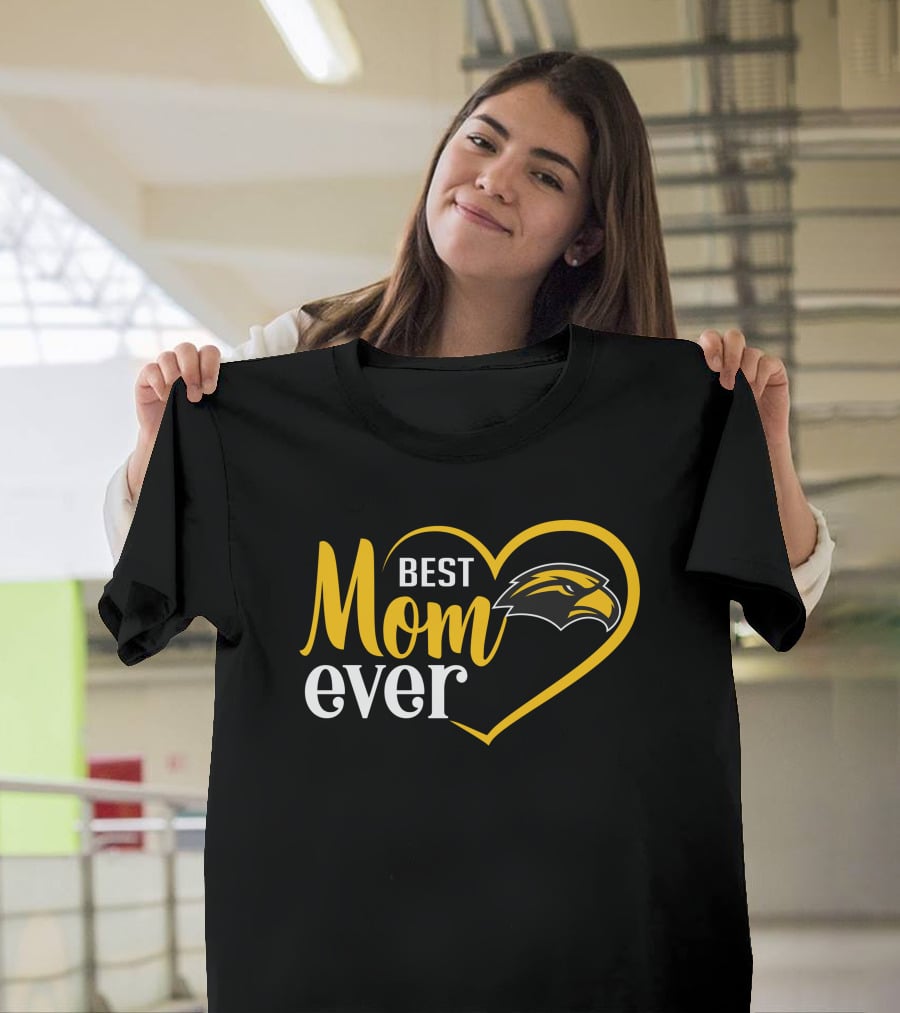 Southern Mississippi Golden Eagles Best Mom Ever Heart T-Shirt