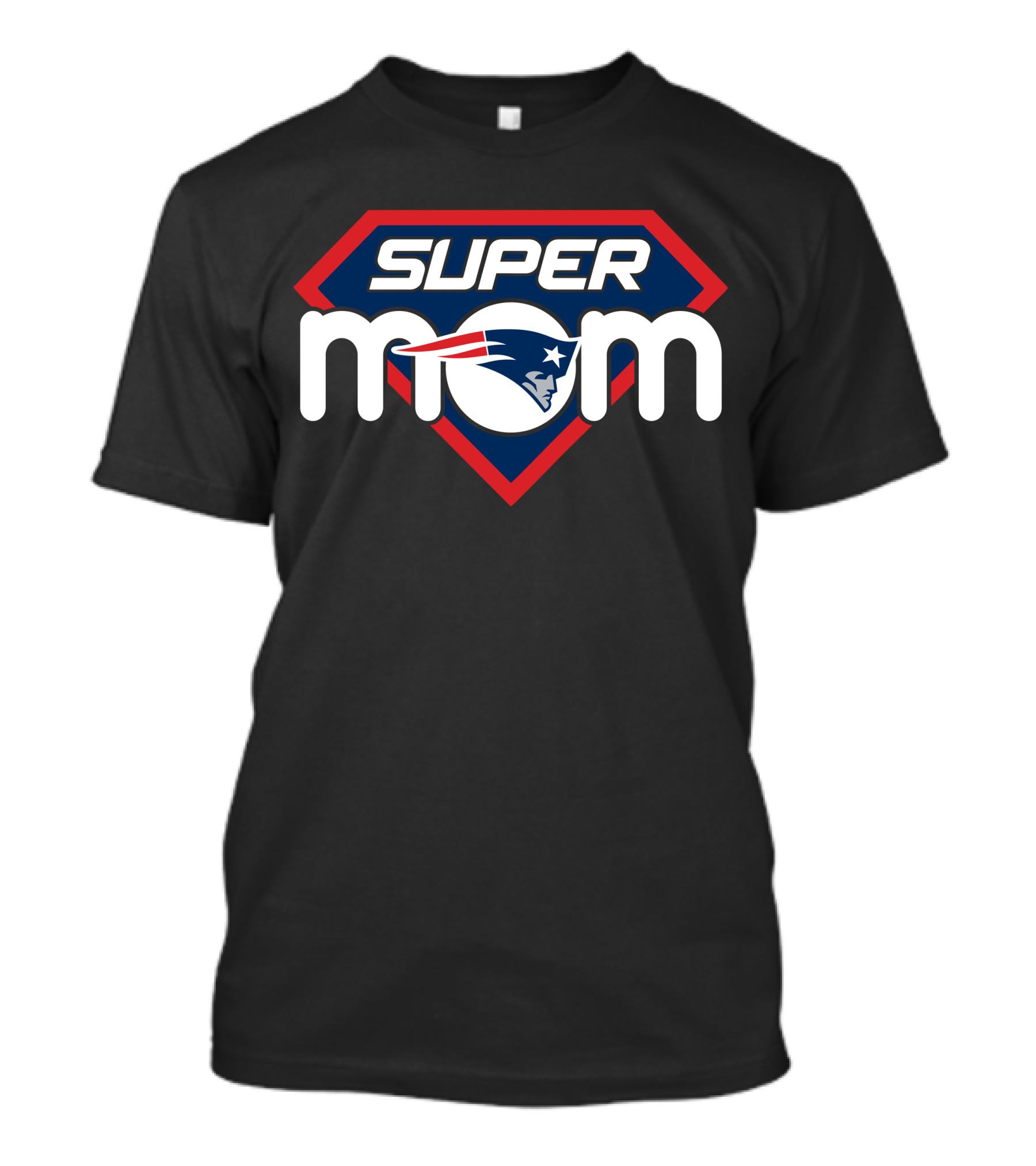 Super Mom New England Patriots Logo Inspired T-Shirt