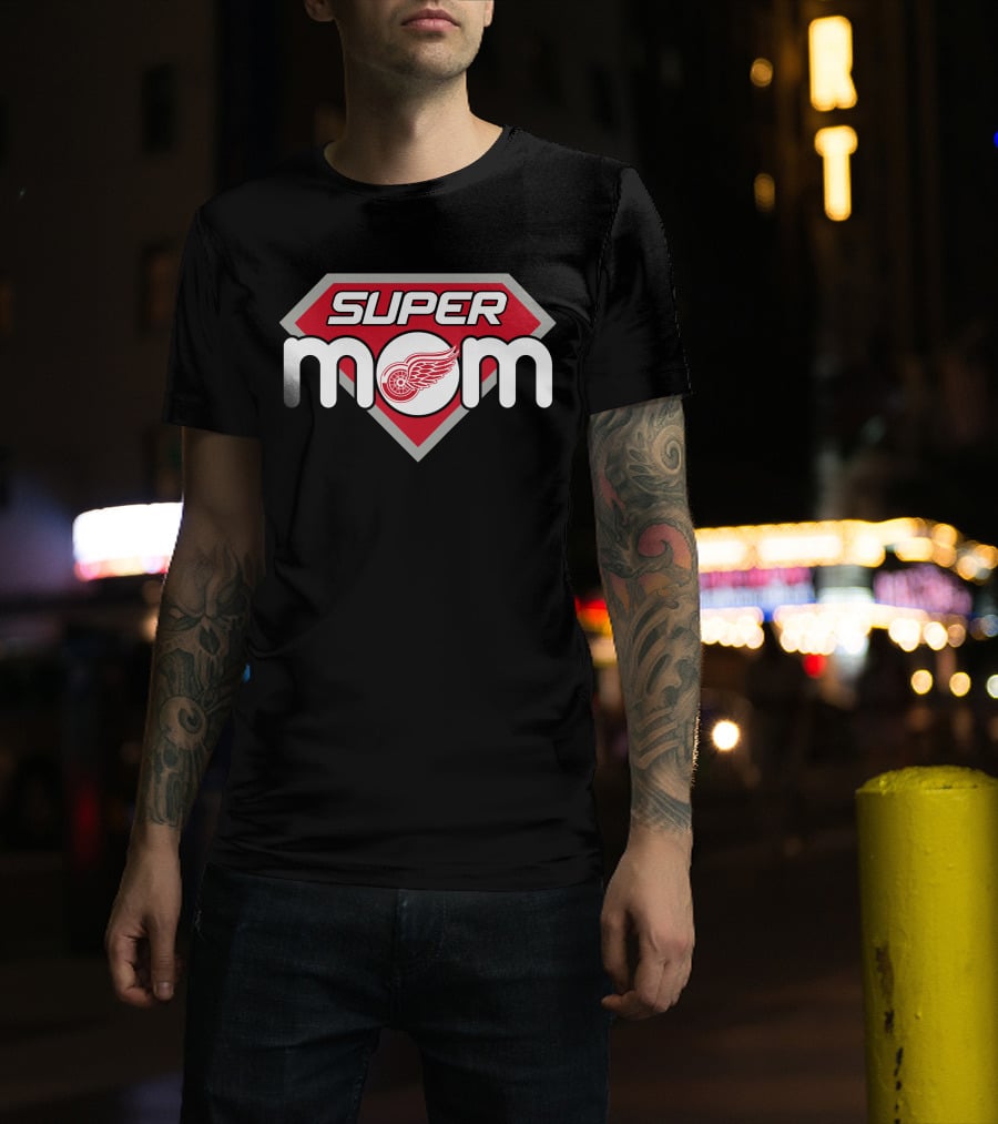 Detroit Red Wings Super Mom Hero T-Shirt