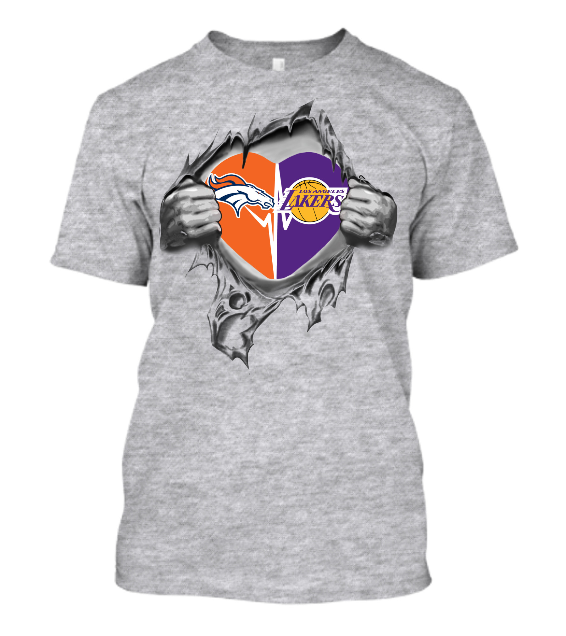 Lakers Los Angeles Denver Broncos It's In My Heart T-Shirt