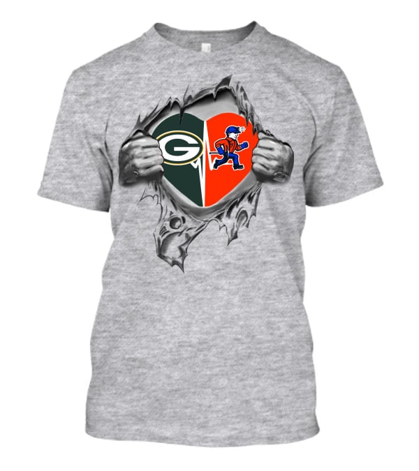 Packers Platteville Pioneers Heart Dual T-Shirt