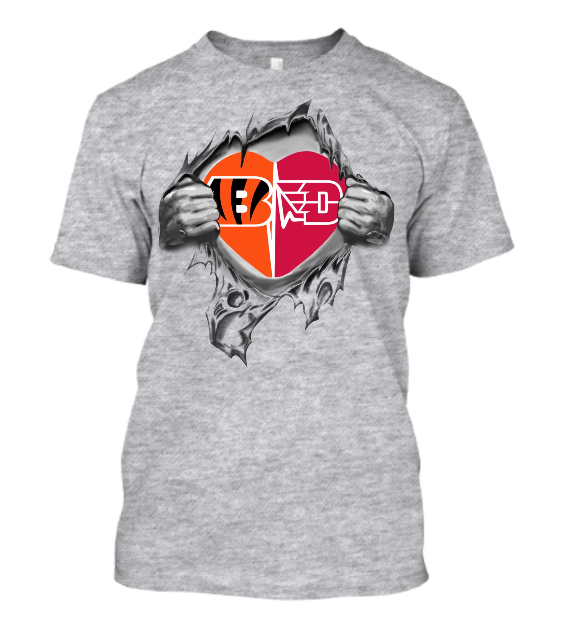 Bengals Dayton Flyers Heart Logo Breakthrough T-Shirt