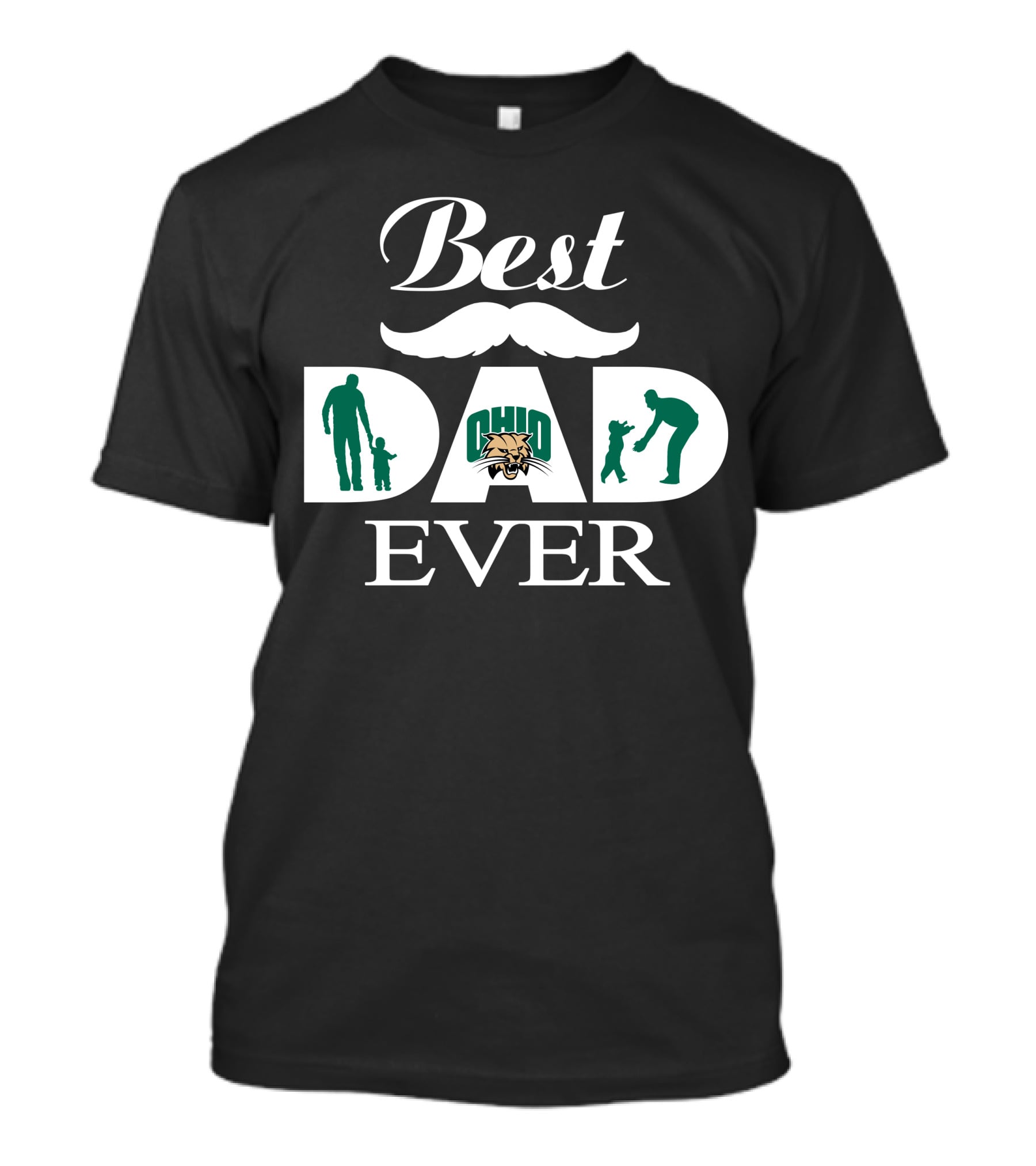 Best Dad Ever Ohio Bobcats Father's Day T-Shirt