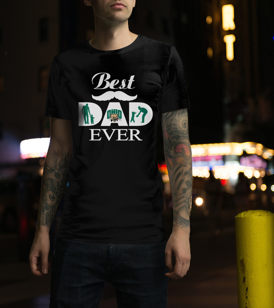 Best Dad Ever Ohio Bobcats Father's Day T-Shirt