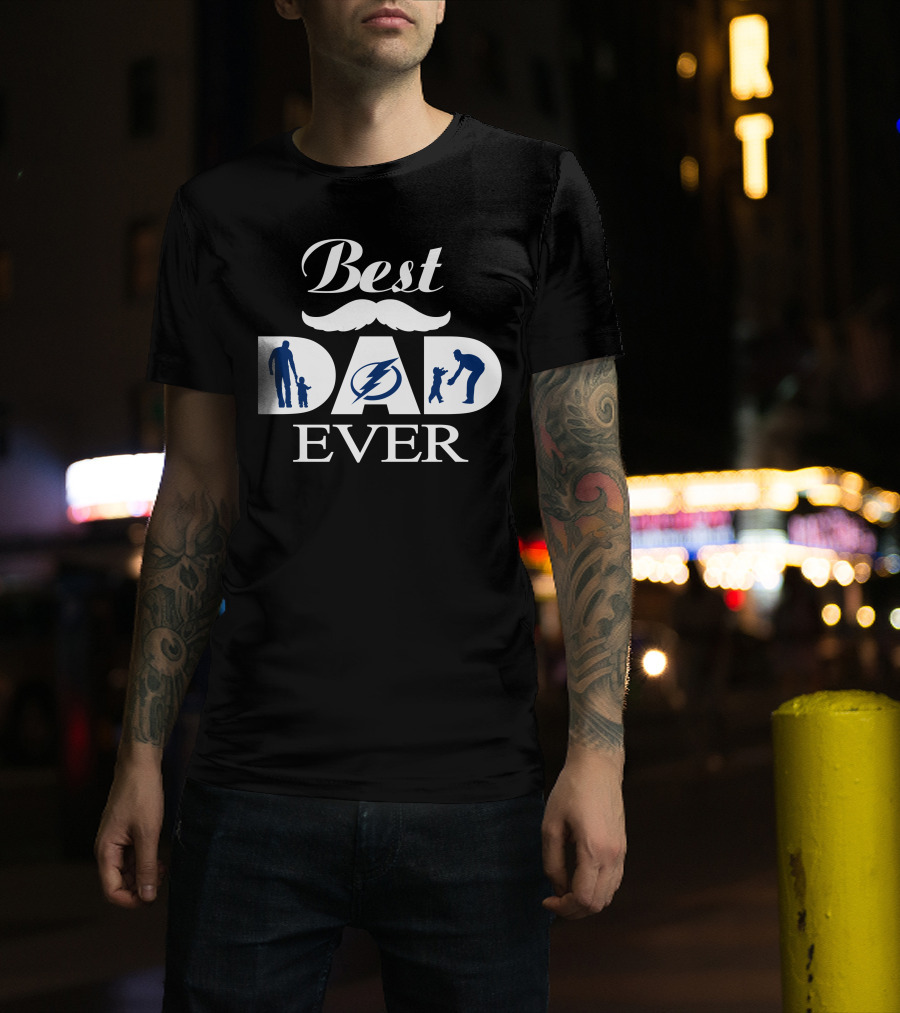Tampa Bay Lightning Best Dad Ever Fatherhood Celebration T-Shirt