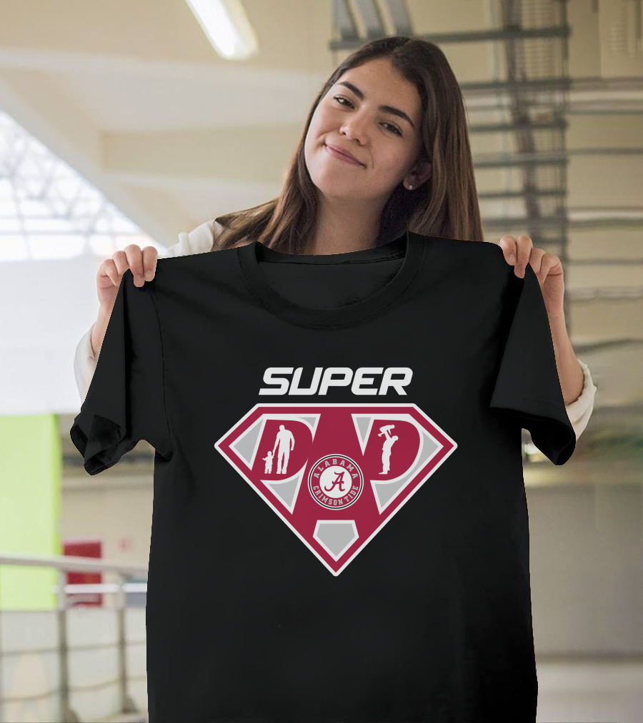 Alabama Crimson Tide Super Dad Hero T-Shirt