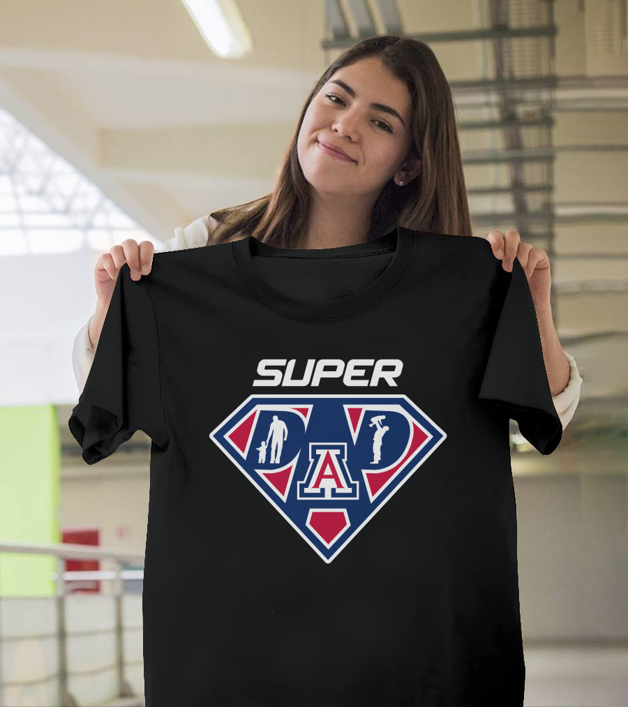 Arizona Wildcats Super Dad Emblem With Silhouette T-Shirt