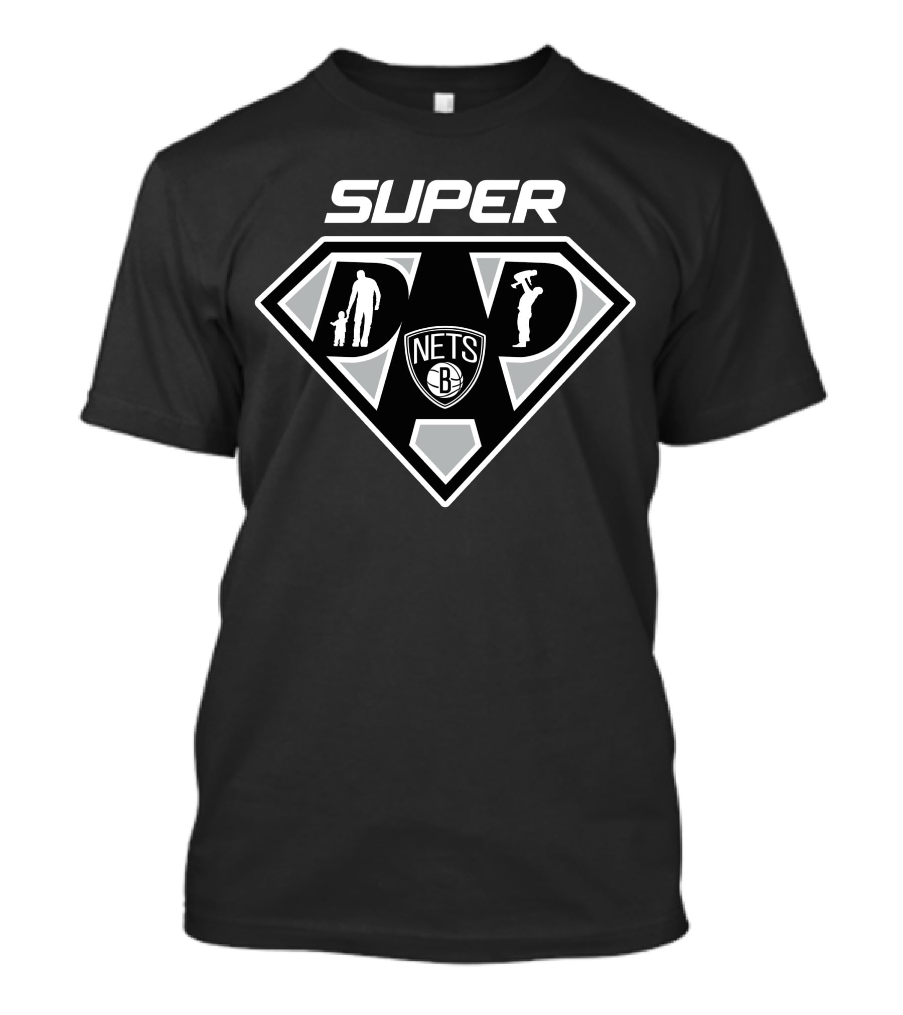 Super Dad Brooklyn Nets Hero T-Shirt