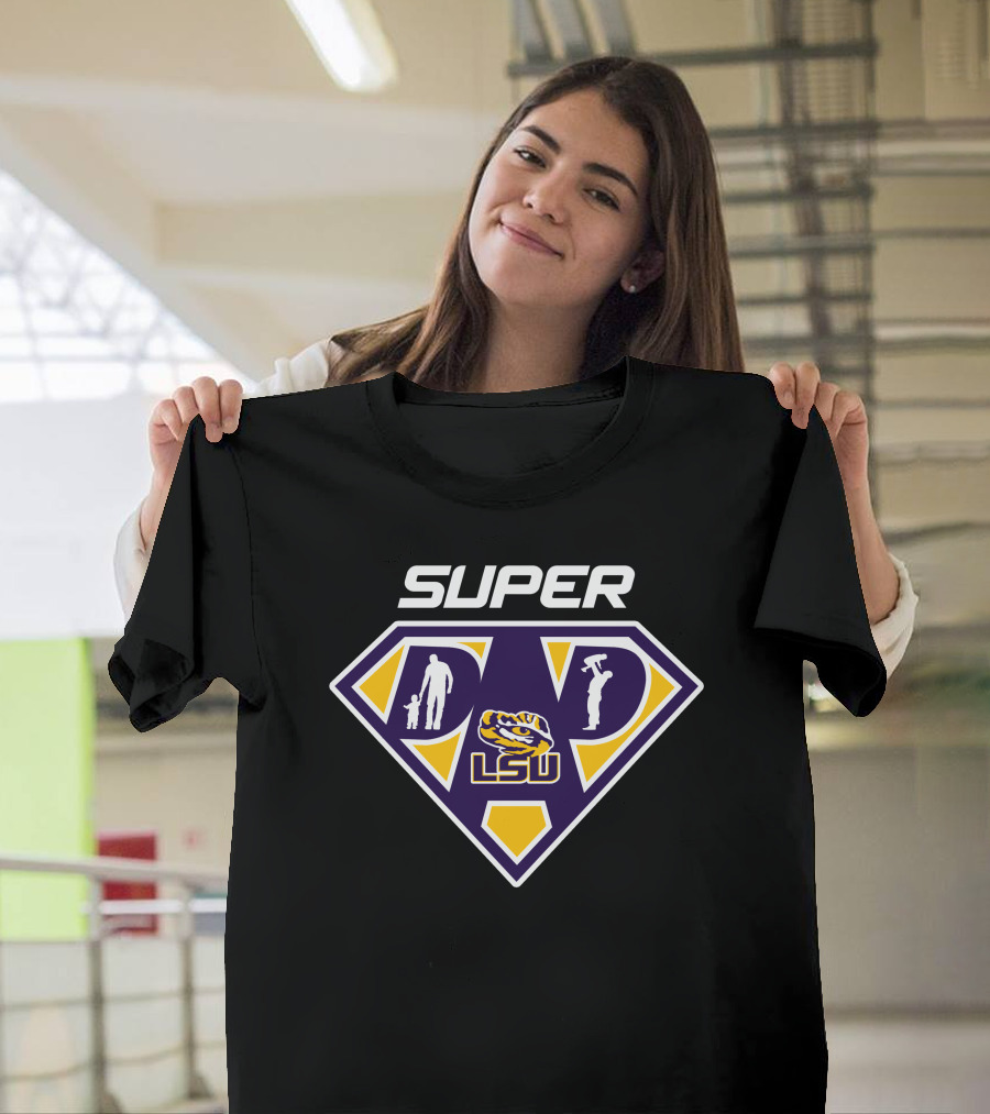 Lsu Tigers Super Dad Hero Icon T-Shirt