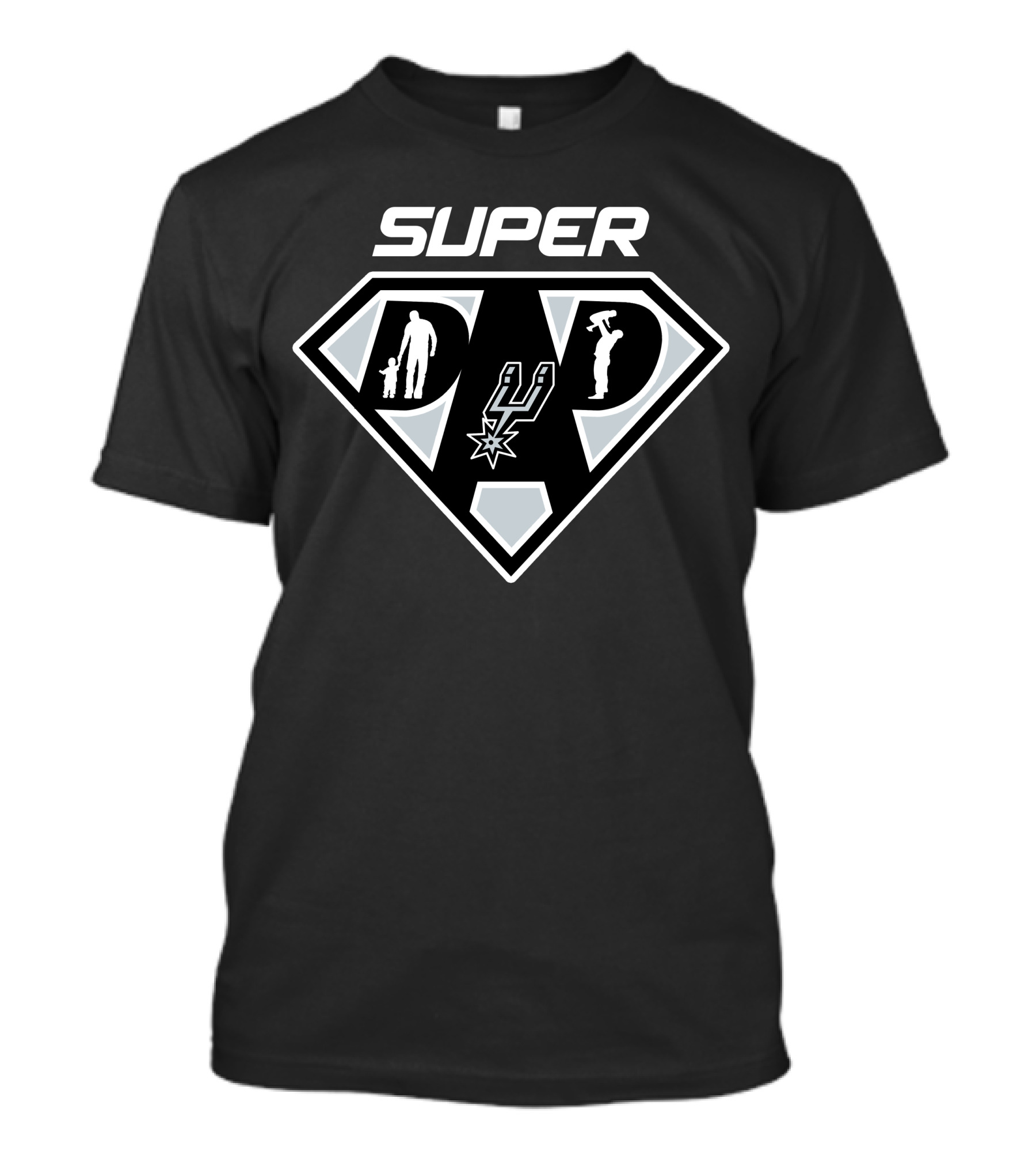 Super Dad San Antonio Spurs Logo Hero T-Shirt