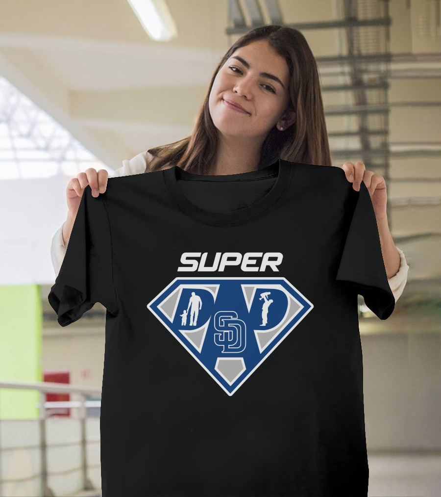 Super San Diego Padres Dad Logo With Iconic Baseball Theme T-Shirt