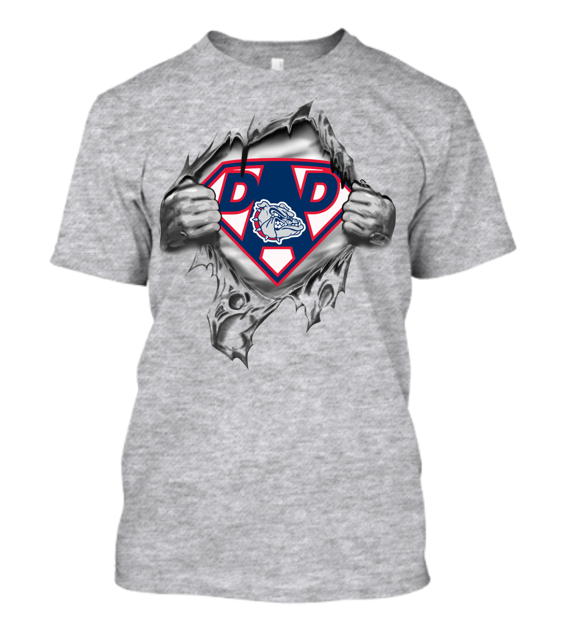 Gonzaga Bulldogs Super Dad Emblem With Bulldog T-Shirt