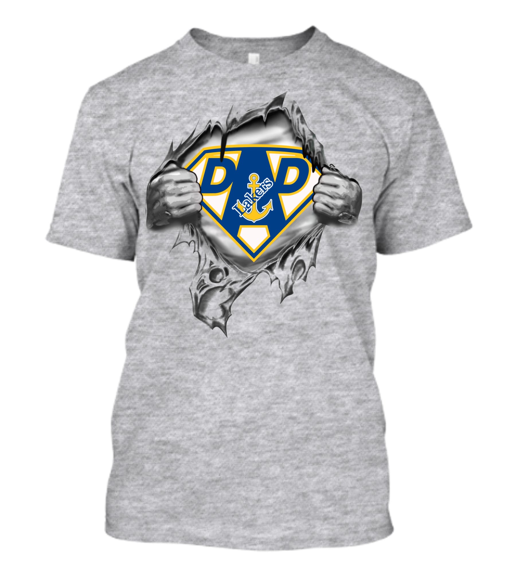 Lake Superior State Lakers Super Dad Shield Superman Hands T-Shirt