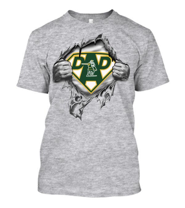 St Norbert College Green Knights Super Dad Shield T-Shirt