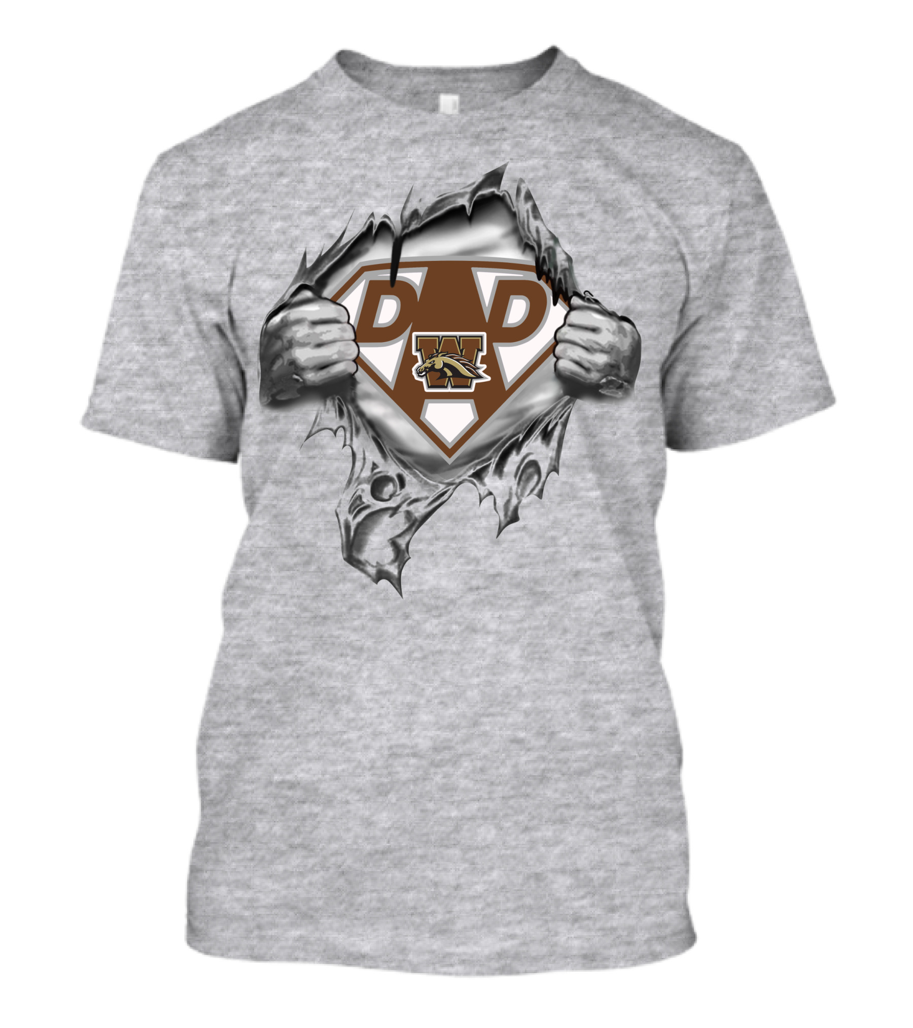Western Michigan Broncos Dad Superman T-Shirt