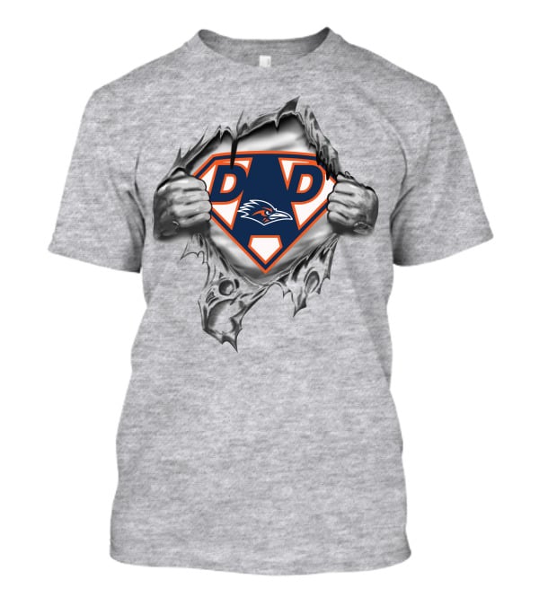 Utsa Roadrunners Super Dad Emblem With Torn Effect T-Shirt
