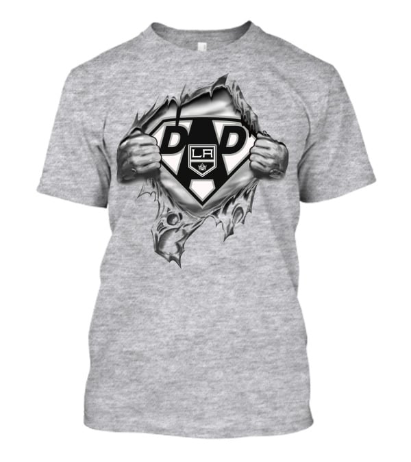 Los Angeles Kings Super Dad La Shield With Hands T-Shirt