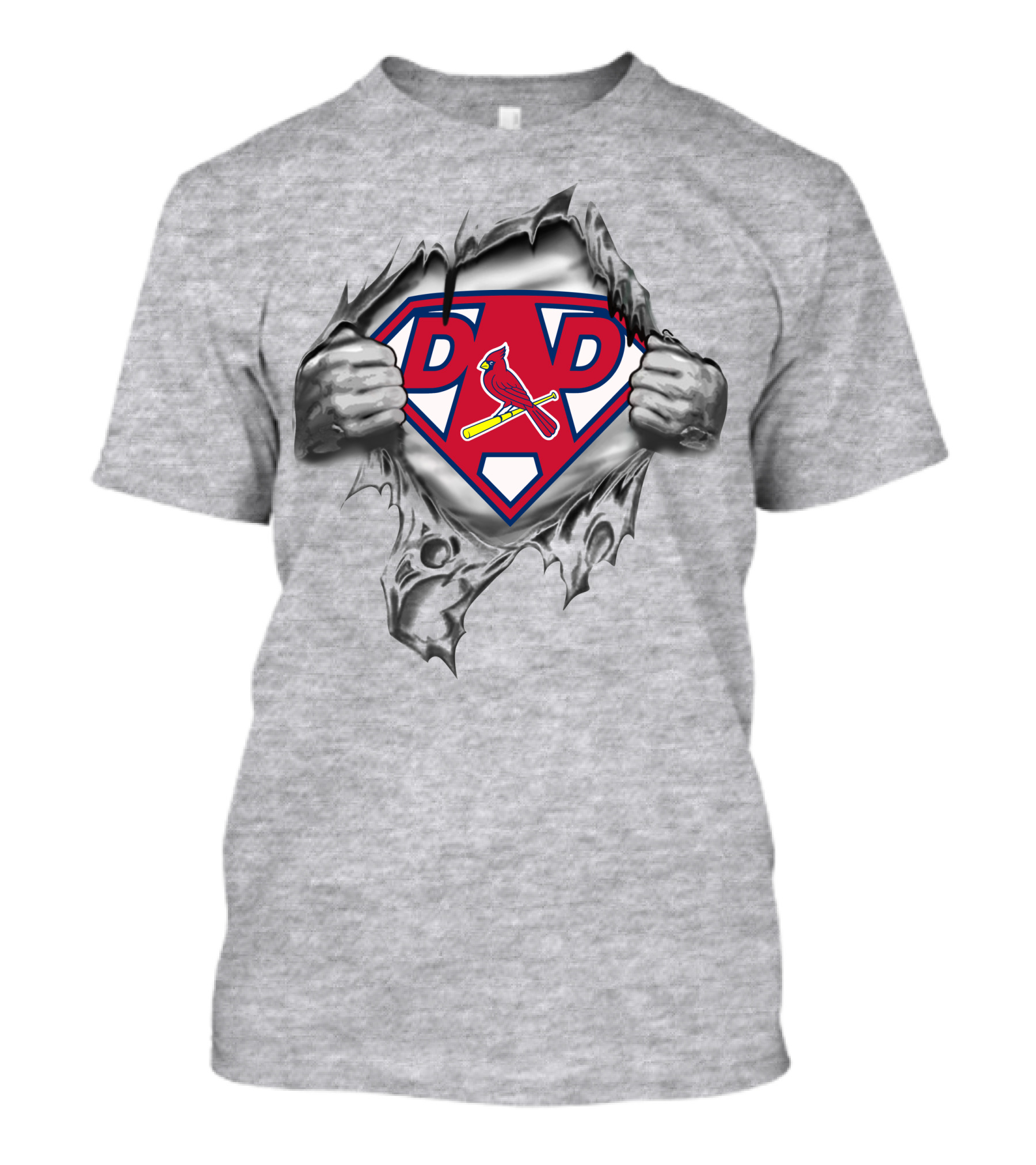 St Louis Cardinals Super Dad Emblem 347 T-Shirt