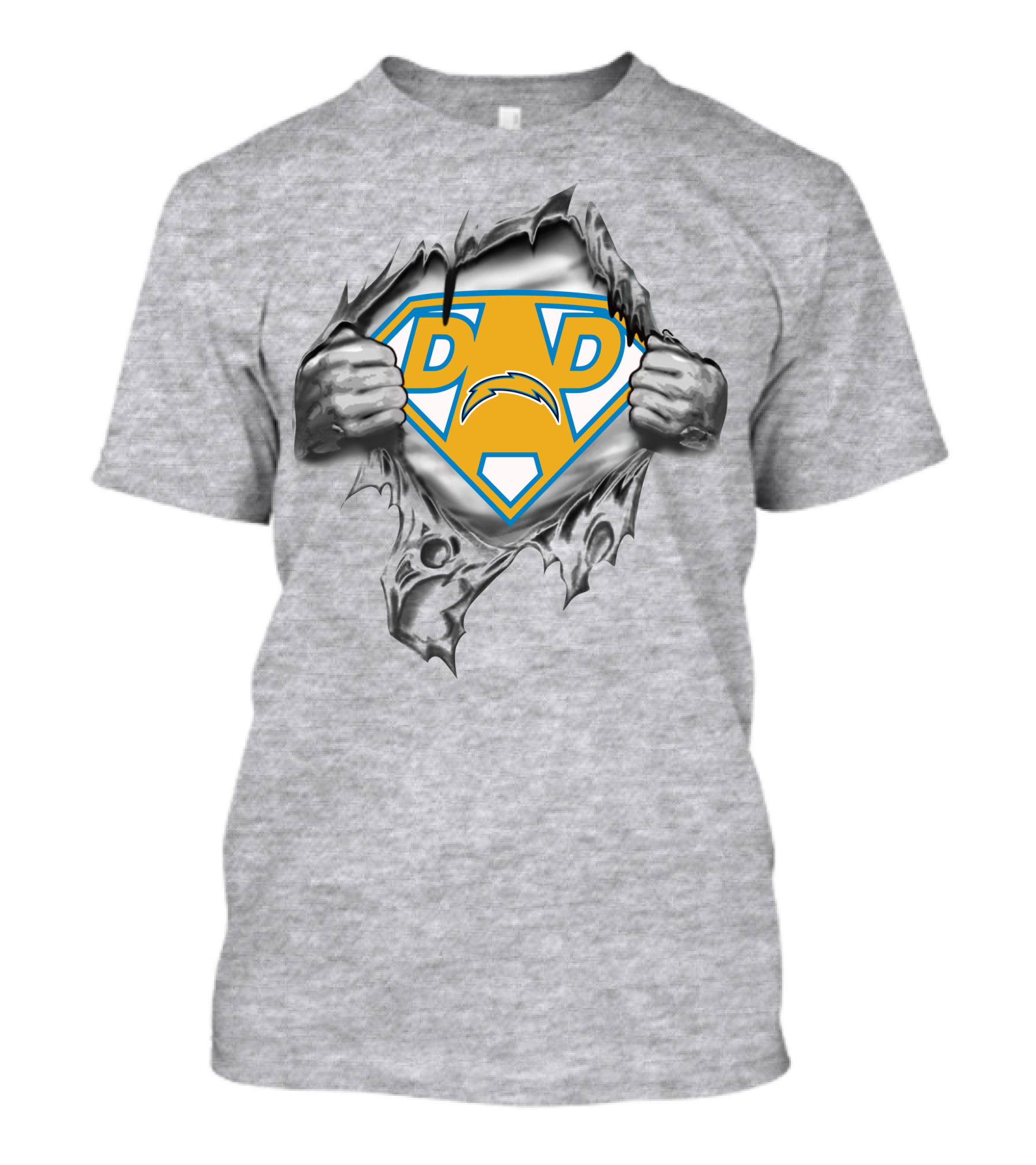 Los Angeles Chargers Super Dad Shield T-Shirt