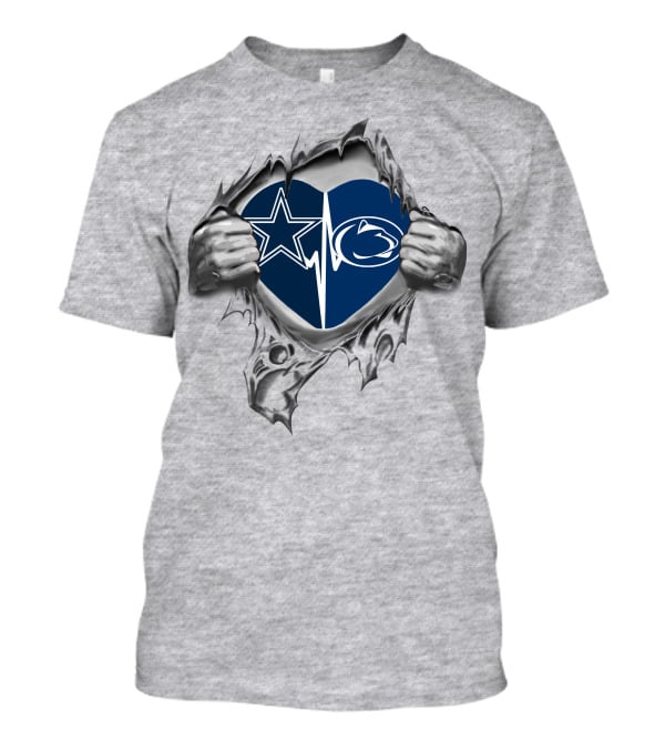 Cowboys Penn State Nittany Lions Heartbeat Passion T-Shirt