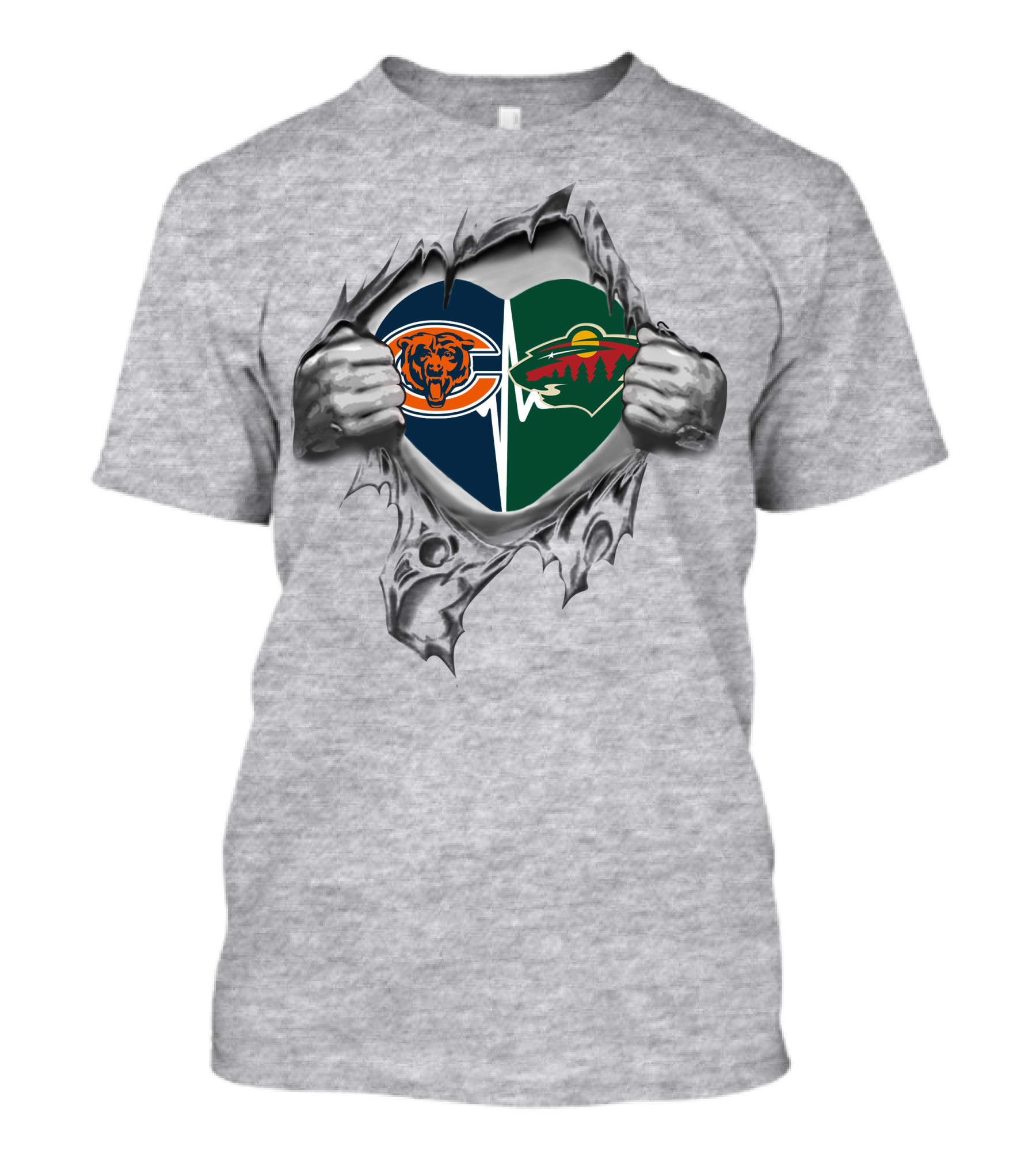 Bears Minnesota Wild Heartbeat Passion Fan Love T-Shirt