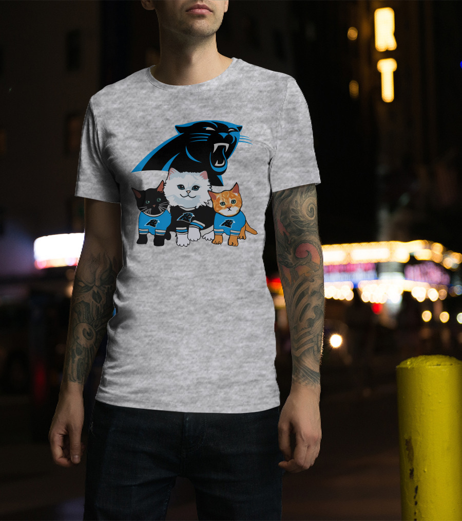 Carolina Panthers Cat Trio T-Shirt