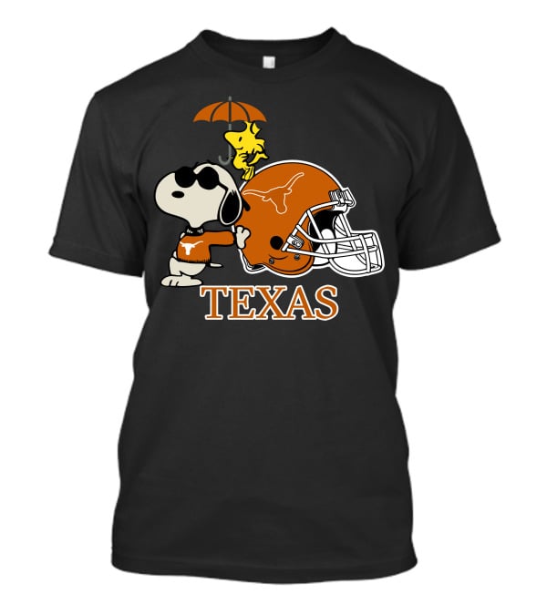 Texas Longhorns Snoopy Woodstock Football Helmet T-Shirt