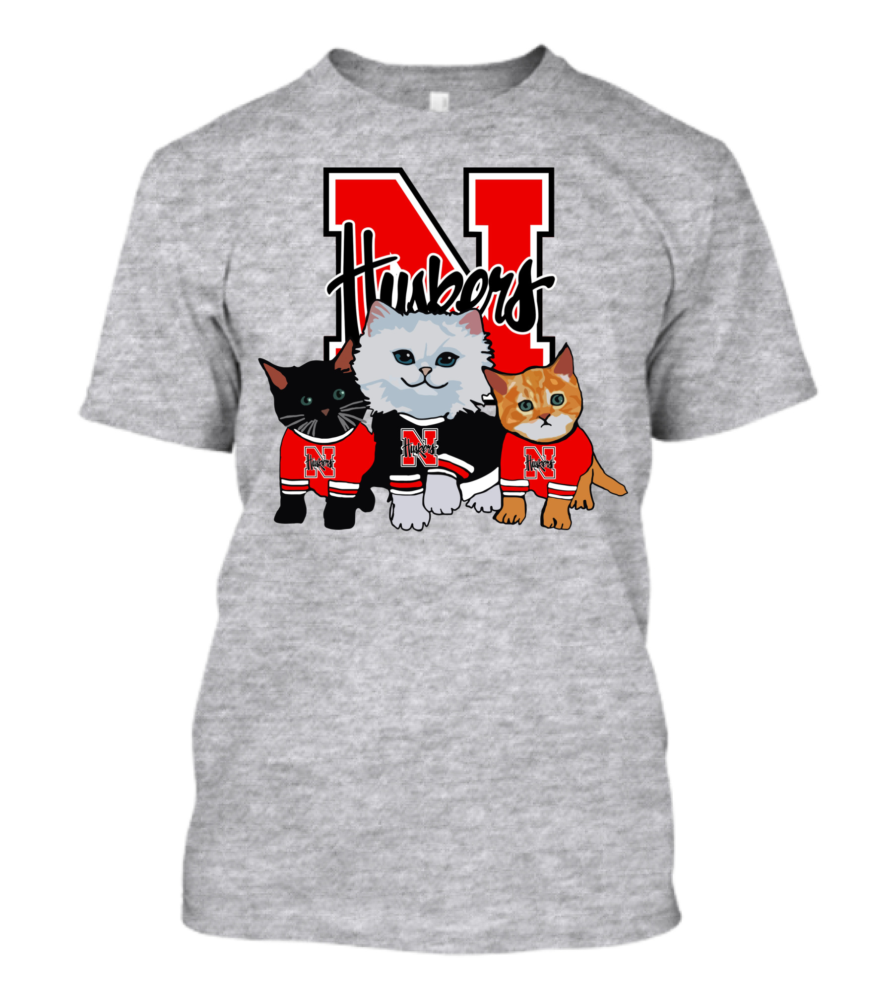 Nebraska Cornhuskers Huskers Cats In Red Jerseys T-Shirt