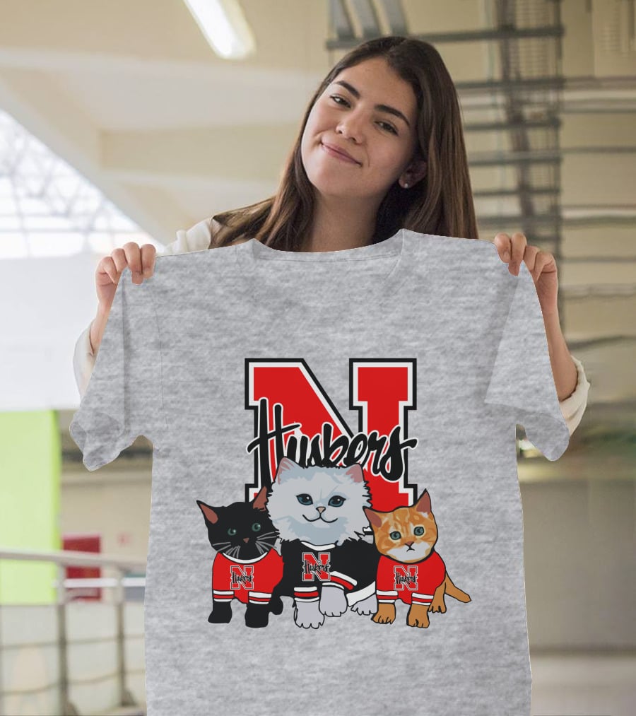 Nebraska Cornhuskers Huskers Cats In Red Jerseys T-Shirt