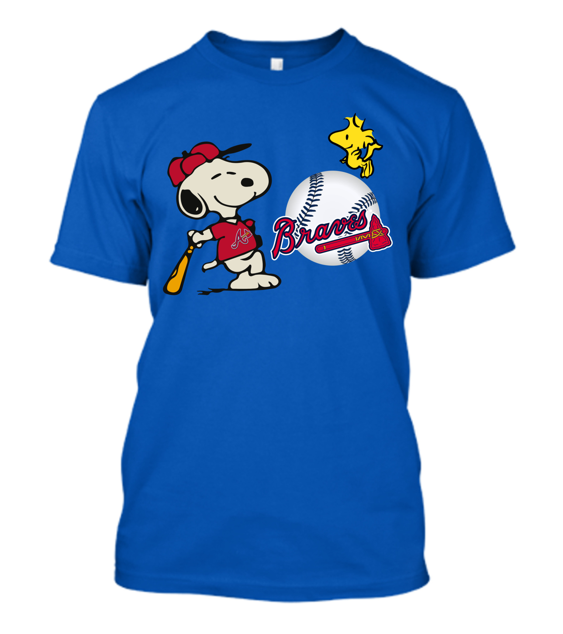 Braves Snoopy Woodstock Baseball Atlanta Peanuts T-Shirt