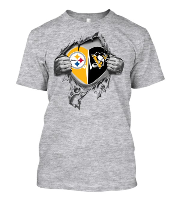 Steelers Pittsburgh Penguins Heartbeat Passion T-Shirt