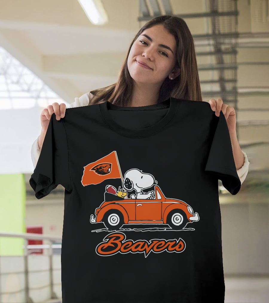Snoopy Oregon State Beavers Ride Forever T-Shirt