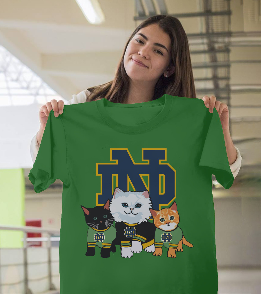 Notre Dame Fighting Irish ND Cute Cats T-Shirt