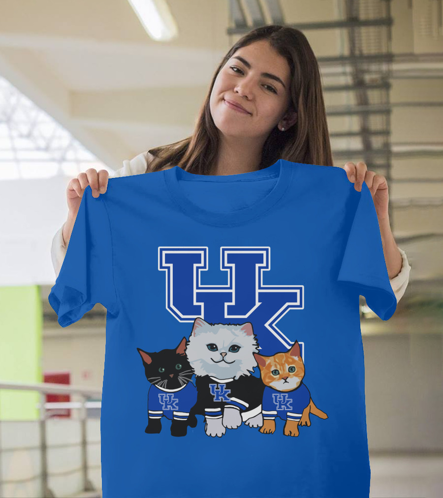 Kentucky Wildcats Cute Cats in UK Jerseys T-Shirt