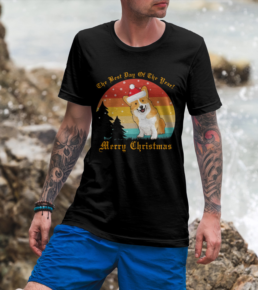 The Best Day Of The Year Merry Christmas Corgi T-Shirt